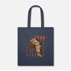 Cherokee Indigenous Tribal Leader Native American Navy Tote Bag